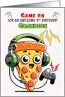 Grandson 9th Birthday Pizza Gamer Guy card