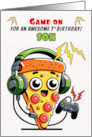 Son 7th Birthday Pizza Gamer Guy card