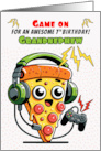 Grandnephew 7th Birthday Pizza Gamer Guy card