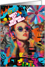 Great Niece 21st Birthday Gen Z Retro Mod Poster card