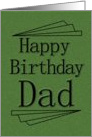 Green Mosaic Happy Birthday Dad card