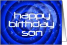 Happy Birthday Son Abstract Outer Space card