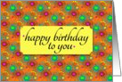 Happy Birthday Colorful Pinwheel Flowers card