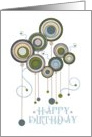 Happy Birthday Circles and Swirls card