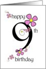 Happy 9th Birthday to an Amazing Girl Daisy Chain card