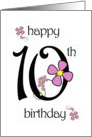 Happy 10th Birthday to an Amazing Girl Daisy Chain card