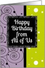 Happy Birthday From All of Us group wishes card