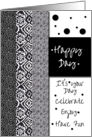 Happy Birthday Polka Dots and Patterns card