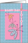 Happy Birthday Happy Day to You Fun Patterned Flowers card
