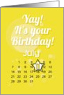 July 11th Yay It’s Your Birthday date specific card
