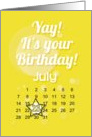 July 23rd Yay It’s Your Birthday date specific card