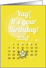 July 24th Yay It’s Your Birthday date specific card