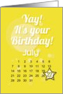 July 27th Yay It’s Your Birthday date specific card