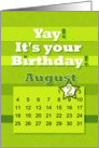 August 2nd Yay It’s Your Birthday date specific card