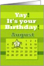 August 6th Yay It’s Your Birthday date specific card