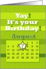 August 7th Yay It’s Your Birthday date specific card