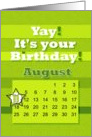 August 11th Yay It’s Your Birthday date specific card