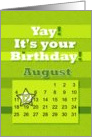 August 12th Yay It’s Your Birthday date specific card