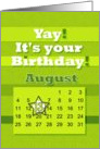 August 13th Yay It’s Your Birthday date specific card