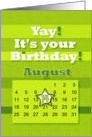 August 14th Yay It’s Your Birthday date specific card
