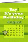 August 18th Yay It’s Your Birthday date specific card