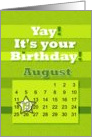 August 19th Yay It’s Your Birthday date specific card
