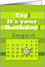 August 22nd Yay It’s Your Birthday date specific card