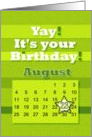 August 23rd Yay It’s Your Birthday date specific card