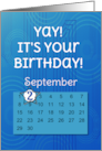 September 2nd Yay It’s Your Birthday date specific card