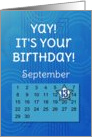 September 13th Yay It’s Your Birthday date specific card