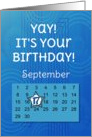 September 17th Yay It’s Your Birthday date specific card