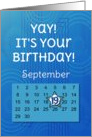 September 19th Yay It’s Your Birthday date specific card