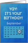 September 20th Yay It’s Your Birthday date specific card
