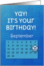 September 21st Yay It’s Your Birthday date specific card