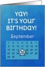 September 25th Yay It’s Your Birthday date specific card