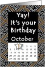 October 1st Yay It’s Your Birthday date specific card