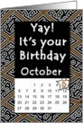 October 5th Yay It’s Your Birthday date specific card