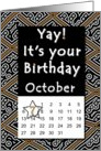 October 7th Yay It’s Your Birthday date specific card