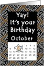 October 8th Yay It’s Your Birthday date specific card