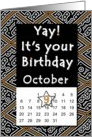 October 9th Yay It’s Your Birthday date specific card
