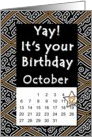 October 12th Yay It’s Your Birthday date specific card