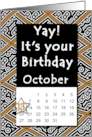 October 13th Yay It’s Your Birthday date specific card