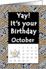October 14th Yay It’s Your Birthday date specific card