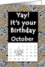 October 15th Yay It’s Your Birthday date specific card