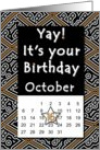 October 16th Yay It’s Your Birthday date specific card