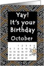 October 19th Yay It’s Your Birthday date specific card