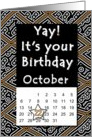 October 22nd Yay It’s Your Birthday date specific card