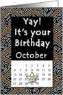 October 23rd Yay It’s Your Birthday date specific card