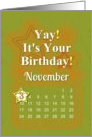 November 3rd Yay It’s Your Birthday date specific card