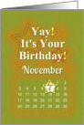 November 7th Yay It’s Your Birthday date specific card